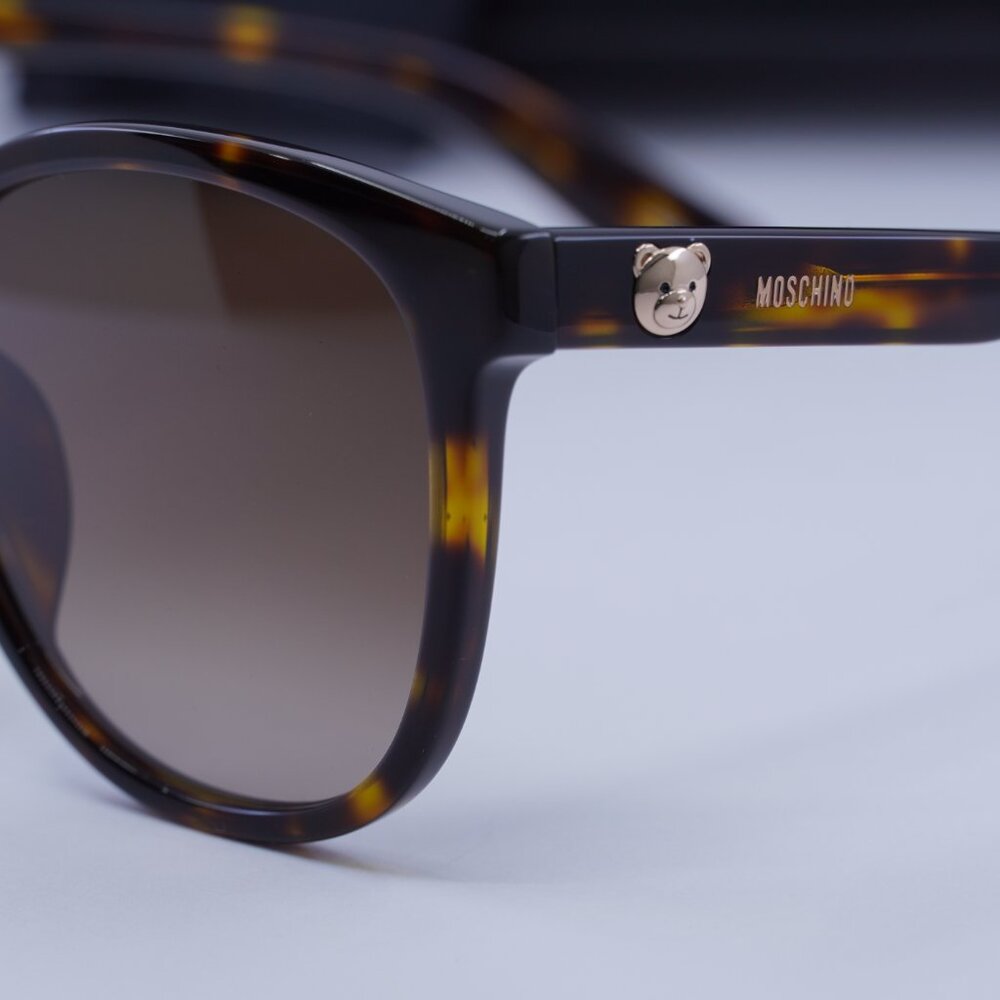 Moschino MOS074/F/S 0086 HA Square Sunglasses - Havana/Brown - Picture 7 of 11